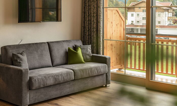 Living room with balcony