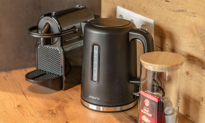 Coffee, tea, hot water