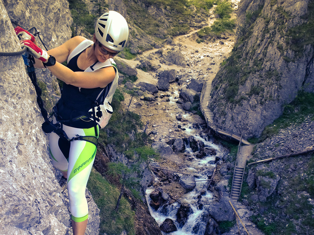 Klettersteig Rosina in der Silberkarklamm
