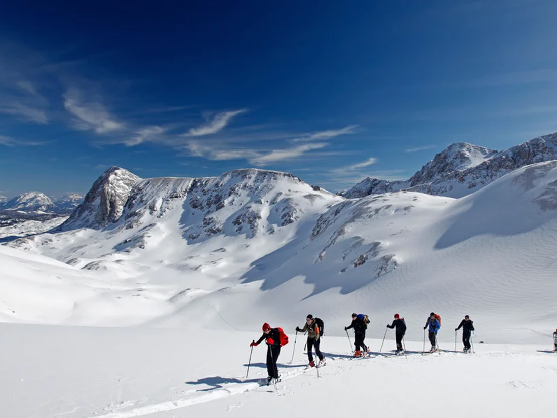 Skitour durch die unberührte Natur
